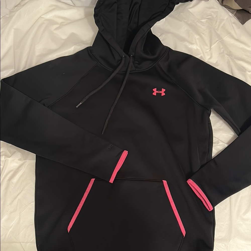 Under Armour Black Hoodie with Pink Accents
